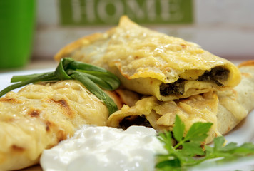 Spinach and Cheese Pancakes