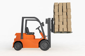 A forklift (3d rendering) © rtype