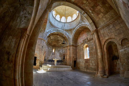 NORAVANK MONASTERY, ARMENIA - 02 AUGUST 2017: Inside Noravank Monastery in Armenia