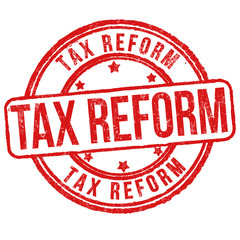 Tax reform grunge rubber stamp