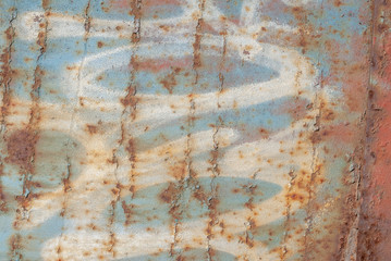 iron surface is covered with old paint, texture background