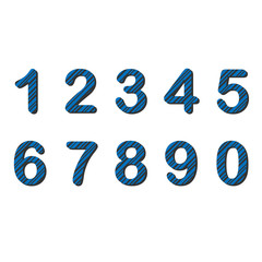 retro numbers, vector illustration