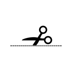 Cutting scissors vector icon