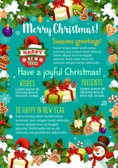 Naklejka premium Christmas New Year decoration vector greeting card