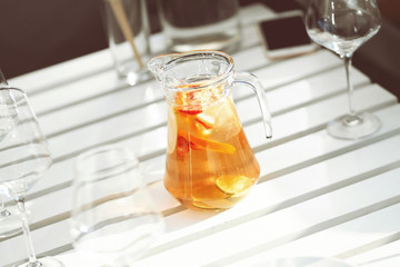 Sangria in the decanter