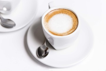 cup of coffee isolated on white background