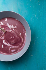 Violet carrot soup