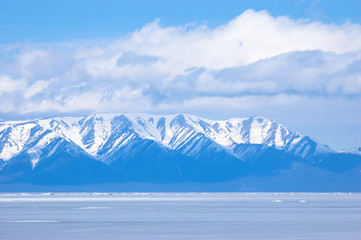blue Baikal mountains