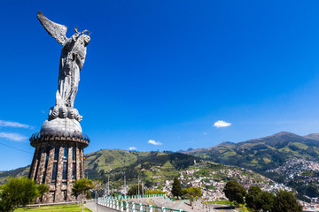 Blue sky in the city of Quito