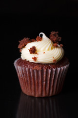 Red velvet Cupcake on Black