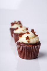 Red velvet Cupcakes on white