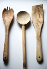 Wooden Spoon on white Background