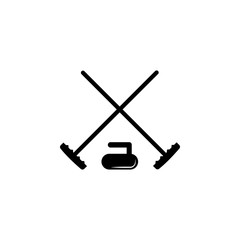 curling sports line icon. Simple winter games icon. Can be used as web element, playing design icon