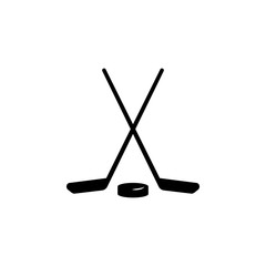 stick and washer icon. Simple winter games icon. Can be used as web element, playing design icon