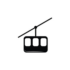 Ski cable lift icon for ski and winter sports icon. Simple winter games icon. Can be used as web element, playing design icon