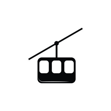 recommend clip art: Ski cable lift icon for ski and winter sports icon. Simple winter games icon. Can be used as web element, playing design icon