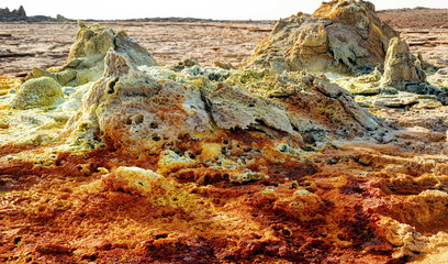 Dallol, Danakil Depression, Ethiopia. The hottest place on earth.
