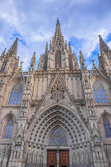 Fototapeta na wymiar A Gothic Cathedral in Barcelona, Spain