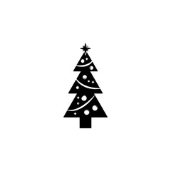 Fototapeta na wymiar Christmas pine tree icon. Simple Christmas, New Year icon. Can be used as web element, playing design icon