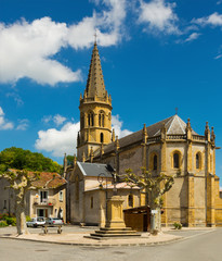 Fototapeta na wymiar Church of Saint-Michel in Lestelle-de-Saint-Martory