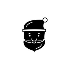 Santa Claus Icon. Simple Christmas, New Year icon. Can be used as web element, playing design icon