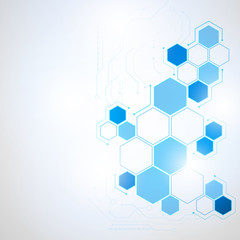 Abstract Technology hexagon background