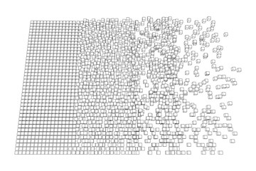 Big data visualization. Machine learning algorithms. Analysis of information. Visual data infographics design. Science and technology wireframe poly mesh vector background