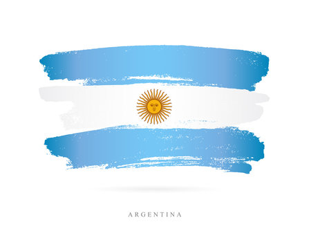 Flag of Argentina. Abstract concept
