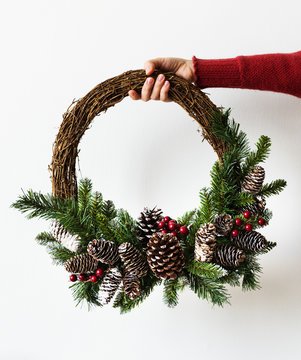 Christmas wreath with design space