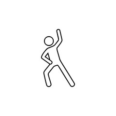 Man do stretching icon