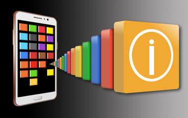 A plethora of cell phone apps are available. This is an illustration about that idea.