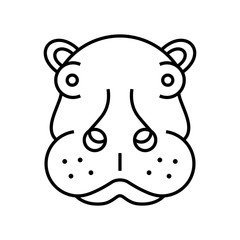 Rhino animals icon logo mammals vector illustration