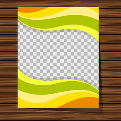 Background template with green and yellow patterns