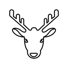 Deer animals logo head wildlife design illustration