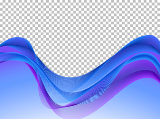 Blue and purple wavy lines background