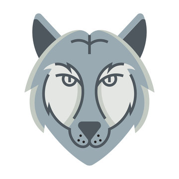 Wolves animals icon logo design mammals illustration