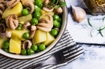 Octopus with vegetables