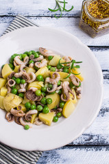 Octopus with vegetables