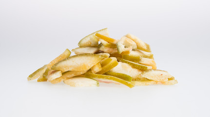 dried pomelo or dried fruits on a background.