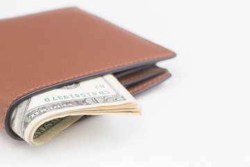 Brown leather wallet