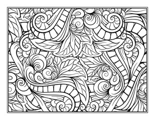 Fantasy decorative ornamental pattern page