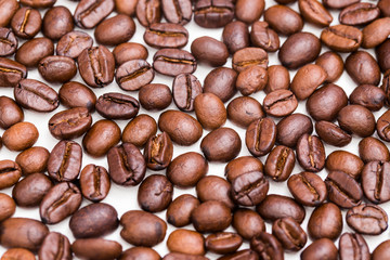 Top view of coffee beans