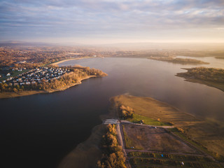 Aerial of Spruce Run Reservoir 