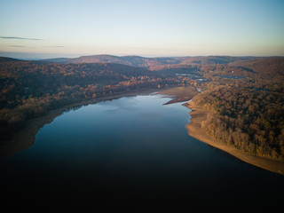 Aerial of Spruce Run Reservoir 