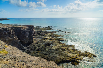 Fototapeta na wymiar Stunning views of the coast of Papagayo. Lanzarote. Canary Islands. Spain