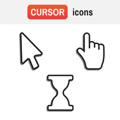 Hand and arrow, smooth and pixel vectors