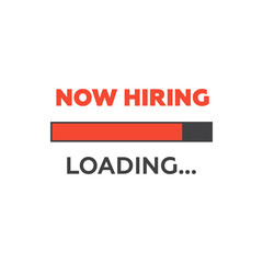 NOW HIRING sign