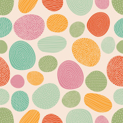 Vector seamless pattern with colorful decorative stones.