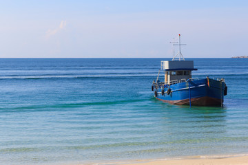 A small fishing boat.
