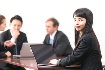 Obraz premium Businesswoman in meeting room.